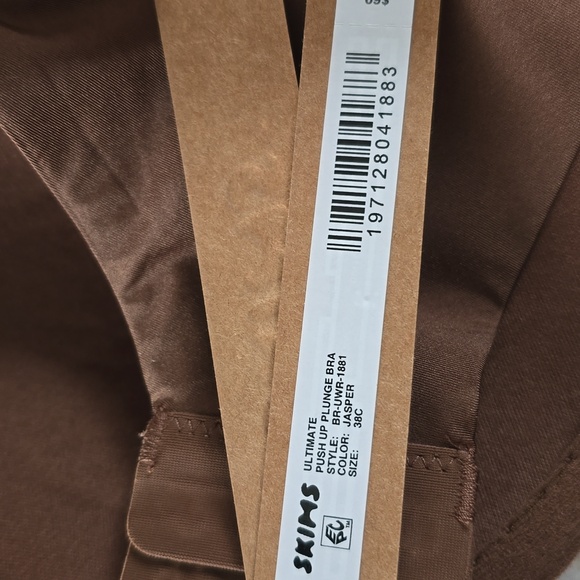 SKIMS Ultimate Push Up Plunge Bra Size:38C Jasper - Picture 4 of 5